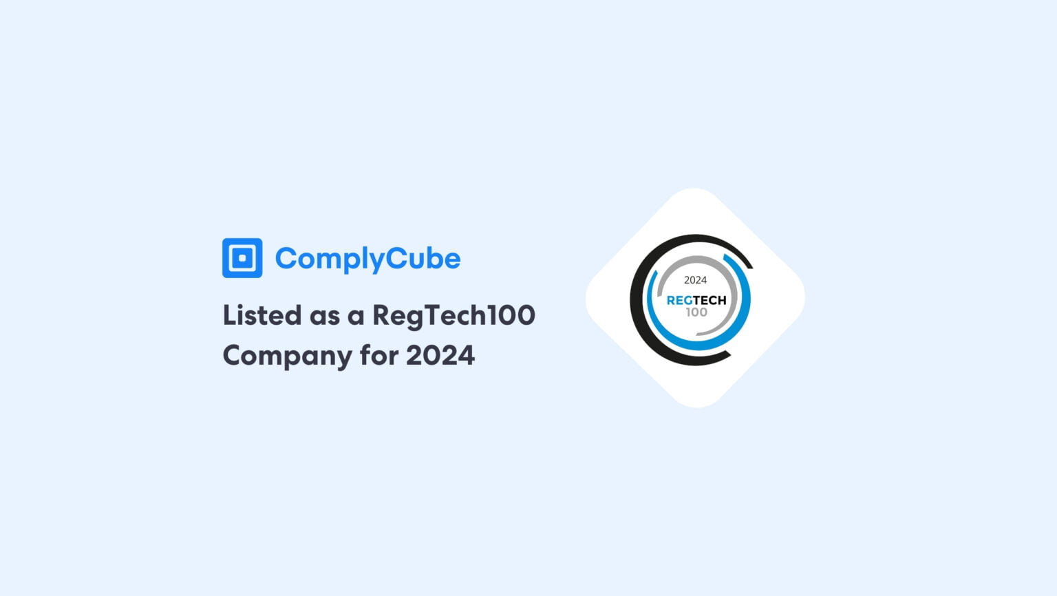 Elenco ComplyCube RegTech100 2024