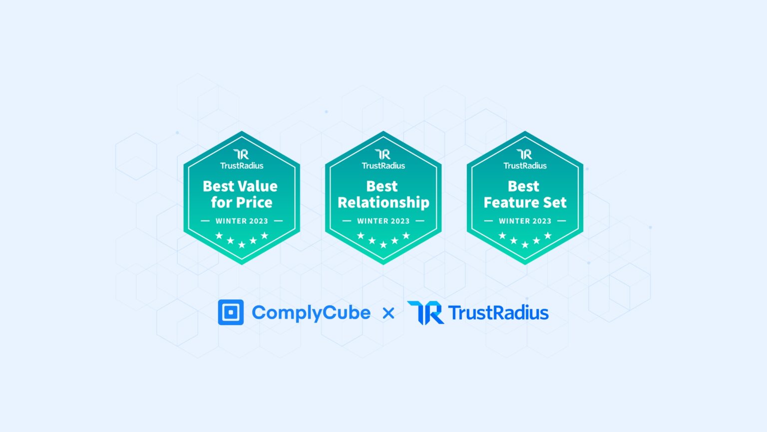 ComplyCube تفوز بثلاث جوائز Trustradius لعام 2023 لـ IDV